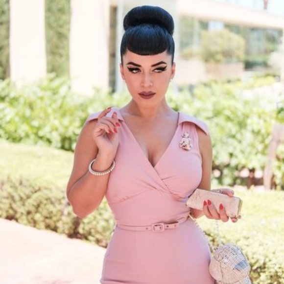 Stop Staring Dresses & Skirts - Stop Staring Nylad Pink Retro Pinup Dress 16
